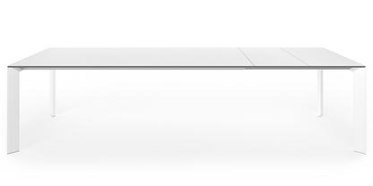 Nori dining table Laminate white|L 209-303 x W 100 cm|Aluminium with white lacquer