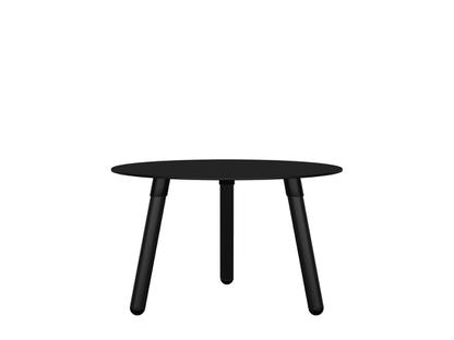 BCN Side Table Laminate black|Black varnished beech|H 33 x ø 55 cm
