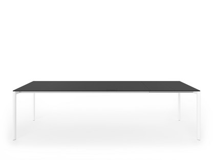 Maki Dining Table L 209-283 x W 90 cm|Fenix black with black edge|Aluminium with white lacquer