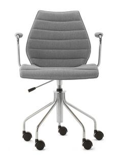 Maui Soft Swivel Chair Grey|Chrome