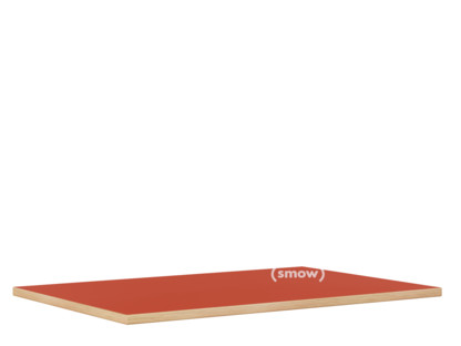 Table Top for Eiermann Table Frames Linoleum salsa red (Forbo 4164) with oak edge|140 x 80 cm