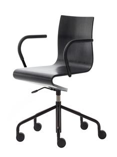 Work Chair Seesaw Black, with gas spring|With armrests, same colour as base|Black ash