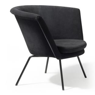 H57 Armchair Powdercoated black|Suede leather|Black