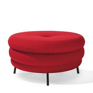 Pouf Fat Tom 3-layer, with legs|Red