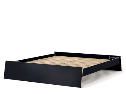 Stockholm Bed 180 x 200 cm|Black-brown|Without headboard|With slatted frame