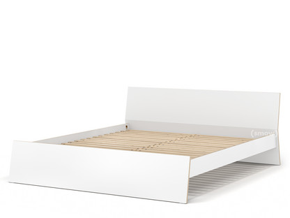 Stockholm Bed 180 x 200 cm|White|With headboard|With slatted frame
