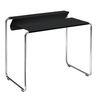 PS07 Secretary Deep black (RAL 9005)|Without desk pad|chromed