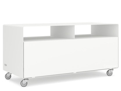 TV Lowboard R 108N Pure white (RAL 9010)|Industrial castors