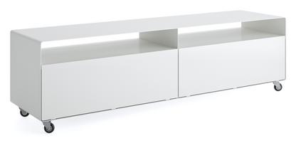 TV Sideboard R 110 Self-coloured|Signal white (RAL 9003)|Industrial castors