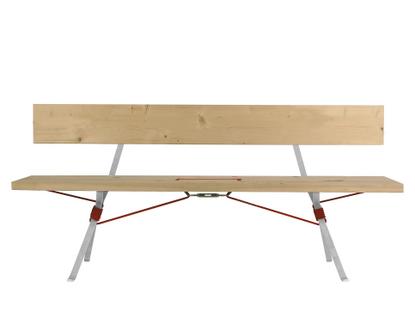 Kampenwand Bench With Backrest Outdoor - Red rope