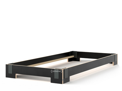 Tagedieb Stacking bed 90 x 200 cm|Black|Without slatted base