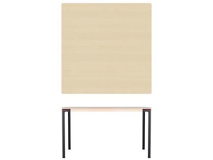 Seiltänzer Table 75 x 120 x 120 cm|Ash white oiled|Red