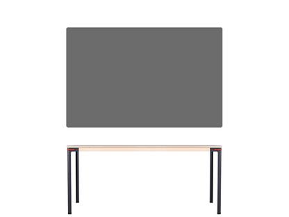 Seiltänzer Table 75 x 160 x 90 cm|Laminate silk-matt dark grey|Red