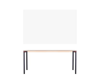 Seiltänzer Table 75 x 160 x 90 cm|Laminate silk-matt white|Black