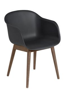 Fiber Armchair Wood Black / dark brown