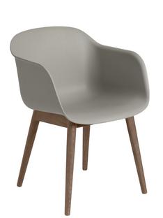 Fiber Armchair Wood Grey / dark brown