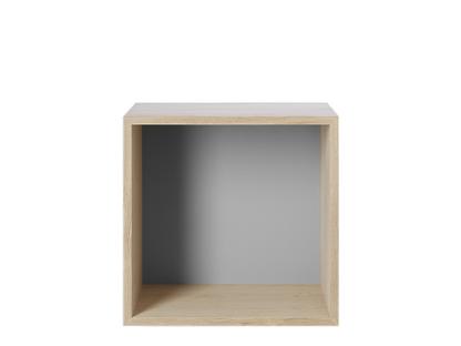 Stacked Storage System M (43,6 x 43,6 x 35 cm)|With backboard|Oak/backboard light grey