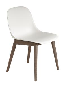 Fiber Side Chair Wood Natural white / dark brown