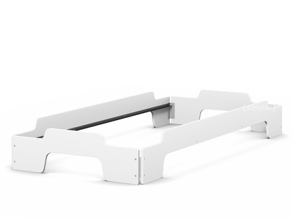 Stacking Bed Comfort White lacquered|Without slatted frame