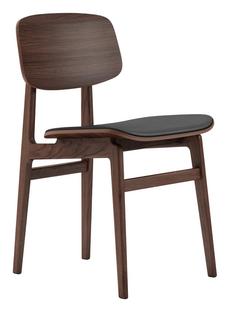 NY11 Dining Chair Dark smoked oak - Ultra leather black