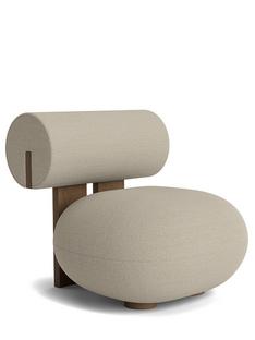 Hippo Lounge Chair Fabric Hallingdal off-white|Light smoked oak