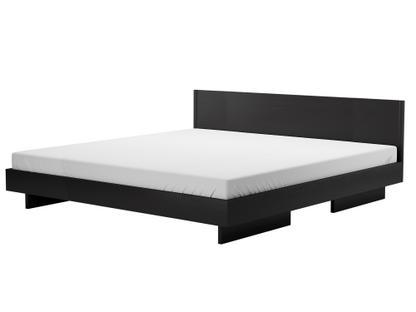 Objekte Tage Zians Bed, 200 200 cm (XLarge), With headboard, Black stained oak OUT, - Designer furniture by smow.ch