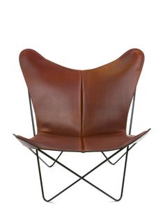 Trifolium Butterfly Chair Cognac|Steel, black powder-coated