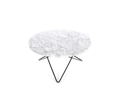 O Table White Carrara|Steel, black powder-coated