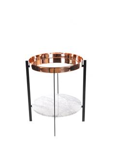 Deck Table Copper|White Carrara