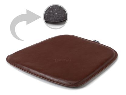 Leather Seat Pad for Eames Armchairs  Front leather / back felt|Cognac