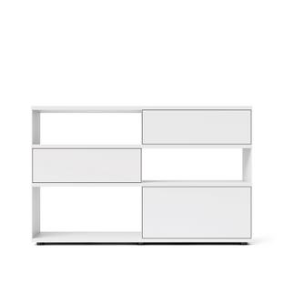 Flow Q Highboard 160 cm|101,7 cm (2 drawers and 1 flap)|White