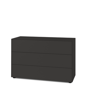 Nex Pur Box 2.0 with Drawers 48 cm|H 75 cm (3 drawers) x B 120 cm|Graphite