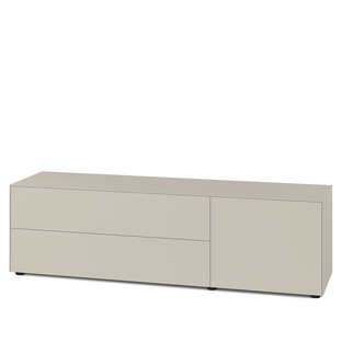 Nex Pur Box 2.0 with drawers and doors 48 cm|H 50 cm x B 180 cm (with door and two drawers)|Silk
