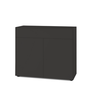 Nex Pur Box 2.0 with drawers and doors 48 cm|H 100 cm x B 120 cm (with double door and drawer)|Graphite
