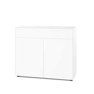 Nex Pur Box 2.0 with drawers and doors 48 cm|H 100 cm x B 120 cm (with double door and drawer)|White