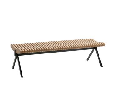 Prelude Bench 150 cm|Black|Oak natural oiled
