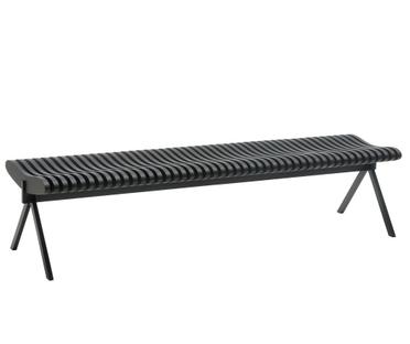 Prelude Bench 190 cm|Black|Oak black lacquered