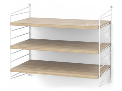 String System Shelf S 30 cm|White|Oak veneer