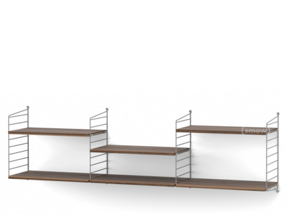String System Shelf L 30 cm|Grey|Walnut veneer