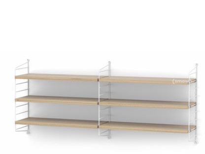 String System Shelf M 20 cm|White|Oak veneer