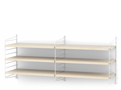 String System Shelf M 30 cm|White|Ash veneer