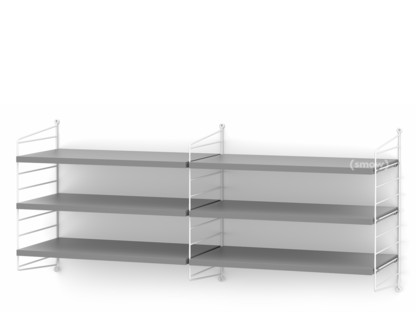 String System Shelf M 30 cm|White|Grey lacquered