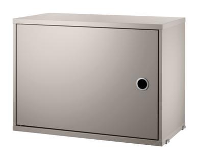 String System Cabinet with swing door Beige lacquered