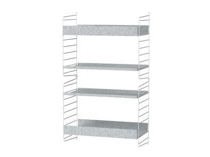String Outdoor Wall Shelf Version C (H 100 x W 58 x D 30 cm)