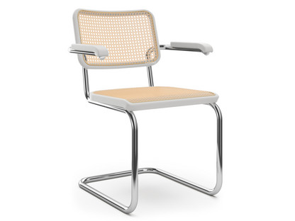 S 64 / S 64 N Cane-work (with supporting mesh underneath seat)|White varnished beech|No glides