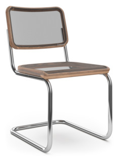S 32 N / S 64 N Pure Materials Oiled Walnut|Chrome-plated|Without armrests|No glides