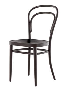 214 Without armrests|Black stained beech|Moulded plywood seat