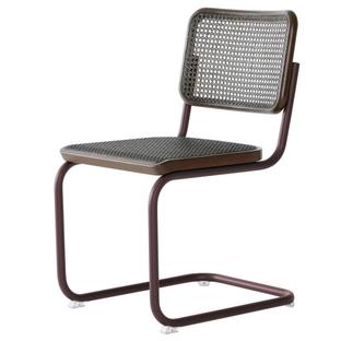 S 32 V Dark Melange Cantilever Chair Chestnut
