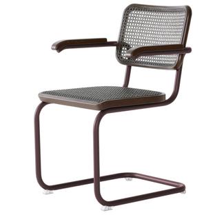 S 64 V Dark Melange Cantilever Chair Chestnut