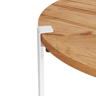 Tiptoe Side Table Brooklyn Reclaimed oak|Cloudy white